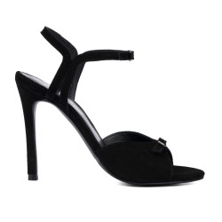 Women sandals 1365 black velour
