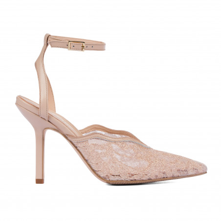 Women sandals 1370 beige combined