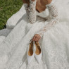 Sandale dama 1353 satin alb lifestyle