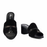 Women sandals 1367 black velour