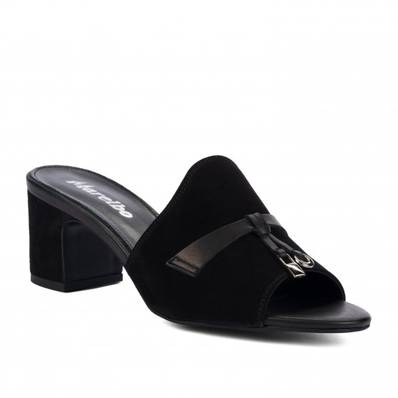 Women sandals 1367 black velour