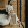 Sandale dama 1368 bej combinat