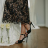 Sandale dama 1365 negru velur lifestyle