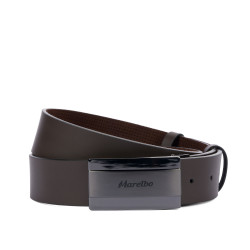Men belt 52b dark brown