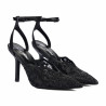 Sandale dama 1370 negru combinat