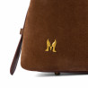 Women hand bag 037-1g suede brown