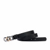 Women belt 47m black stampato