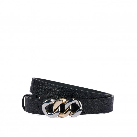 Women belt 47m black stampato