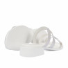 Women sandals 5130 white pearl