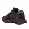 Pantofi sport dama 6102 ciocolata combinat