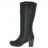 Women knee boots 3258 black velour