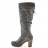 Women knee boots 226 cafe+crep cafe