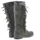 Women knee boots 3243 antracit velour