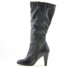 Women knee boots 1119 black combined