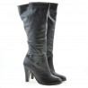 Women knee boots 1119 black combined