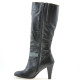 Women knee boots 1119 black+gray