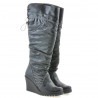 Women knee boots 226 black+crep black