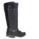 Women knee boots 3225 indigo velour