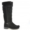 Women knee boots 3225 black velour