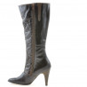 Women knee boots 1108 crep patent cafe