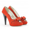 Women sandals 1099 antilopa red+black