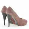 Women stylish, elegant shoes 1082 rosa antilopa