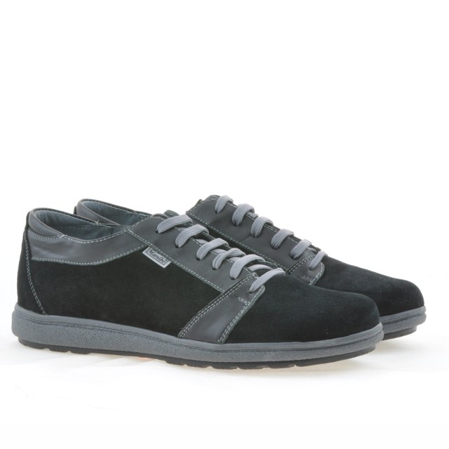 Men sport shoes 723 black+ velour black price 75 lei - Marelbo