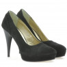 Pantofi eleganti dama 1082 negru antilopa