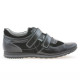 Men sport shoes 712 patent black+black velour 
