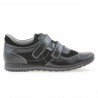 Pantofi sport barbati 712 lac negru+negru velur 