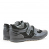 Men sport shoes 712 patent black+black velour 