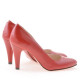 Women stylish, elegant shoes 1234 patent red satinat