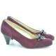 Women stylish, elegant shoes 1064 bordo antilopa