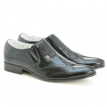 Men stylish, elegant shoes 995 patent black 