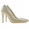 Women stylish, elegant shoes 1246 patent beige