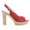 Women sandals 597 red velour