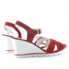 Women sandals 5007 red velour