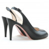 Women sandals 1250 patent black satinat