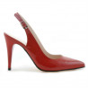 Women sandals 1249 patent red satinat
