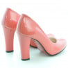 Women stylish, elegant shoes 1214 patent red coral