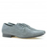 Men stylish, elegant shoes 786 gray velour