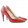 Women stylish, elegant shoes 1246 patent red satinat