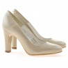 Women stylish, elegant shoes 1243 patent beige