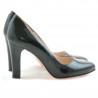 Women stylish, elegant shoes 1243 patent black satinat