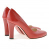 Women stylish, elegant shoes 1243 patent red satinat