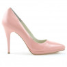 Women stylish, elegant shoes 1244 patent pink