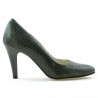 Women stylish, elegant shoes 1234 croco green