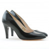 Women stylish, elegant shoes 1234 patent black satinat