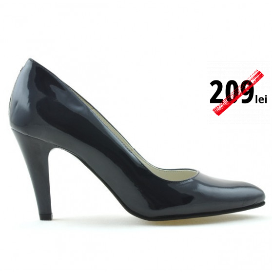 Women stylish, elegant shoes 1234 patent indigo