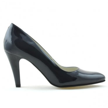 Women stylish, elegant shoes 1234 patent indigo